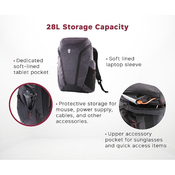 کوله پشتی حرفه‌ای دل Alienware (مدل Elite M17)